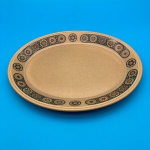 Vintage 1970s Kiln Craft Bacchus Pattern Oval Serving Plater Made in England